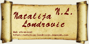 Natalija Londrović vizit kartica